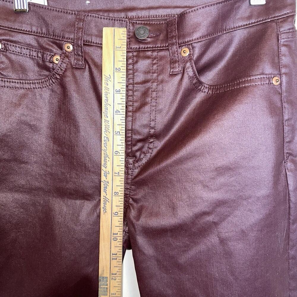 NWT GAP Mid Rise Vintage Slim Faux Leather Pants Brown Sz 2x26 R - Picture 8 of 9
